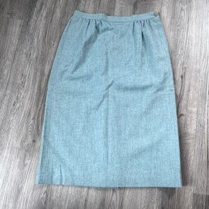 Vintage Pendleton Plaid Skirt Womens 100% Virgin Wool Midi USA Made 8p